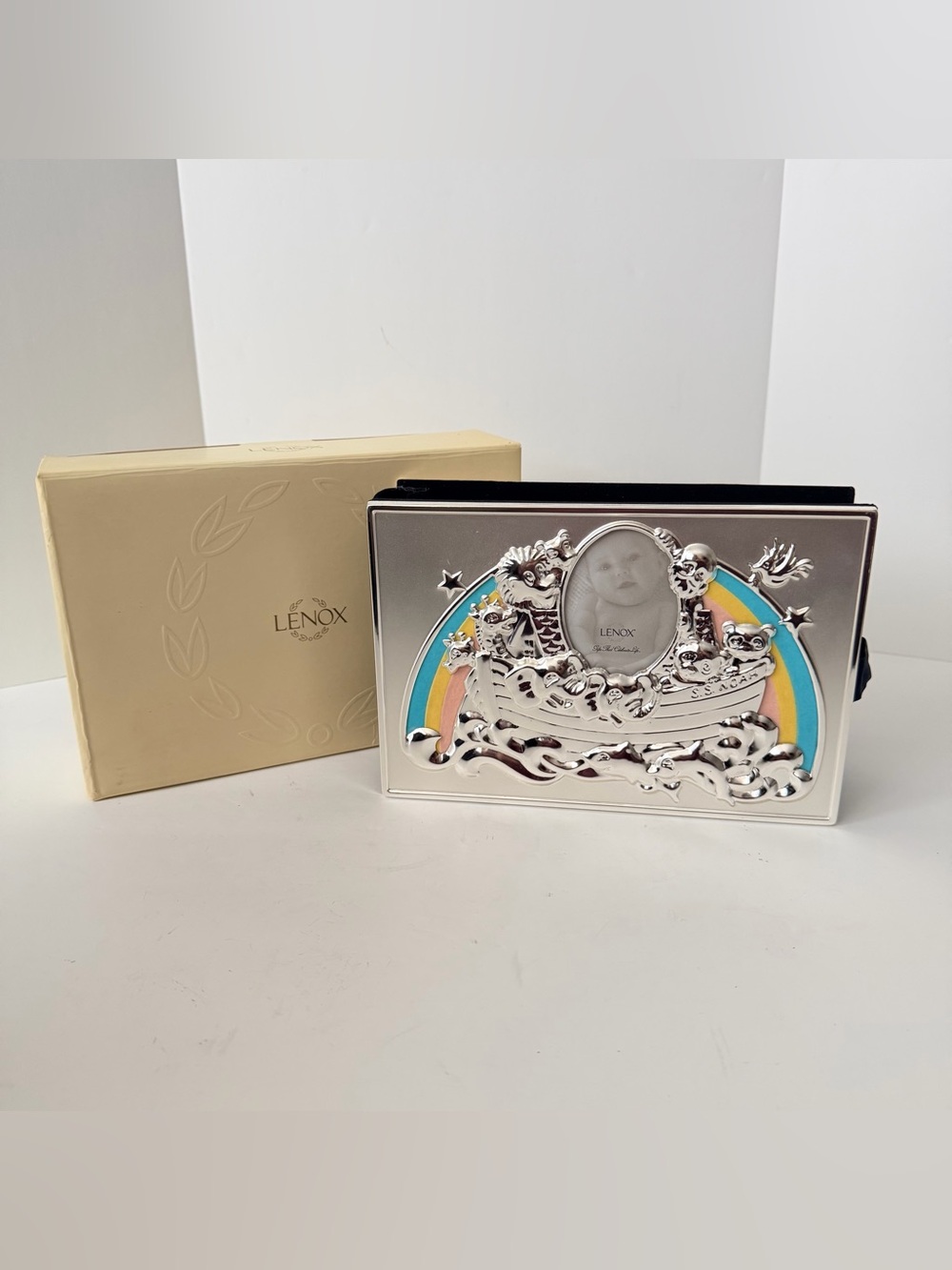 Lenox Noah’s Ark 4x6 Photo Album Silver-plated New In Box